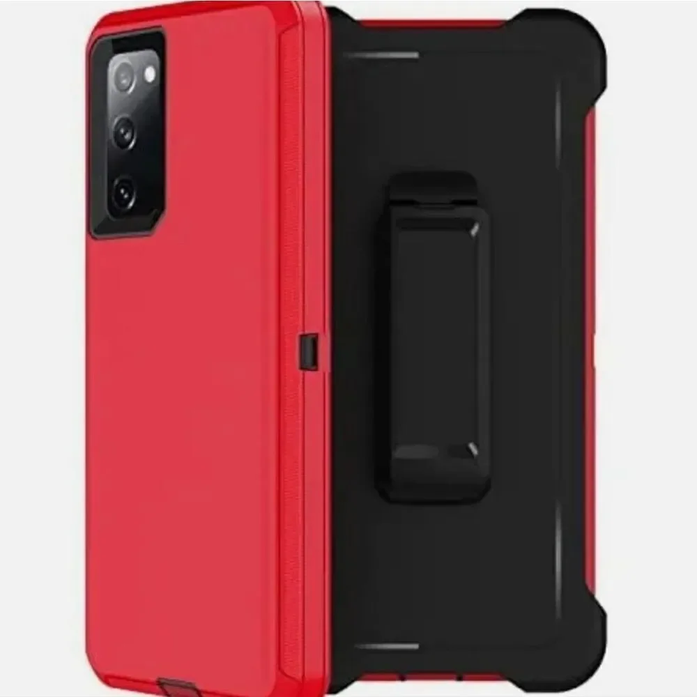 🔹️🔺️NIB Red RubCase w/Belt Clip For Samsung Galaxy Fe 5G